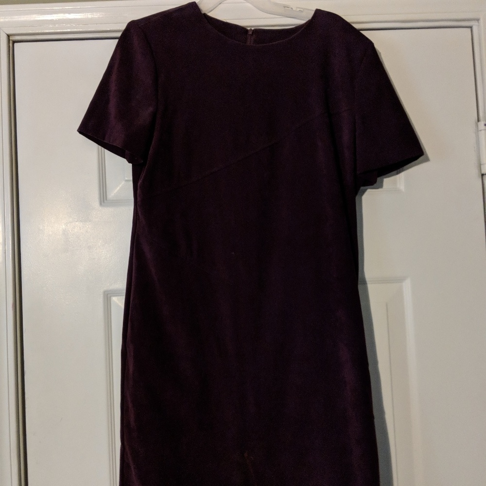 Burgundy velvet dress